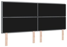 LED Fejvég Vonalakkal Modern Világosszürke 200 cm Szövet