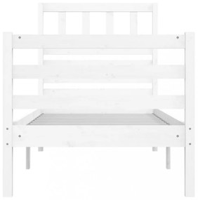 fehér tömör fa ágykeret 75 x 190 cm (Small Single)