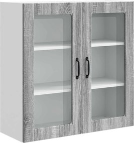 vidaXL Konyhaszekrény polcokkal Szürke Sonoma 80 x 31 x 80 cm Faanyag