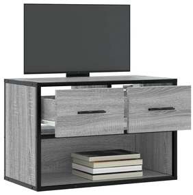 szürke sonoma színű szerelt fa TV-szekrény 60 x 31 x 39,5 cm