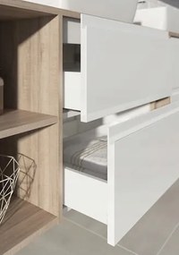 Cersanit Moduo, falra szerelhető mosdószekrény 60cm, fényes szürke, S929-009