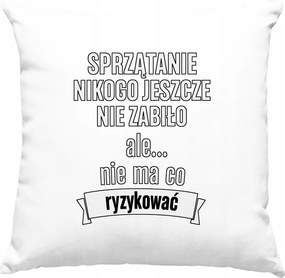 Takarító párna vicces fehér