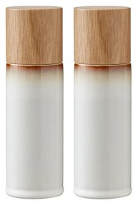 Basics Cream 2 db-os krémszínű agyagkerámia só- és borsőrlő szett - Bitz