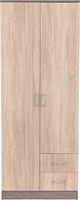 Miami gardróbszekrény 80x205 cm sonoma tölgy-yorki tölgy