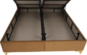 Boxspring ágy 160x200, világosbarna, GOLDBIA