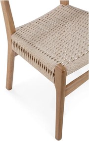 Natúr színű kaucsukfa étkezőszék szett 2 db-os Biel – MOME