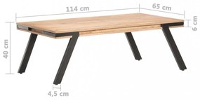 vidaXL tömör mangófa dohányzóasztal 114 x 65 x 40 cm