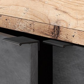 BLAGO komód 180 cm fekete/natúr tölgy