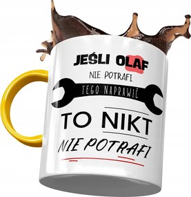 Sárga Bögre Olaf Férj Kolléga Ajándék Nyomtatott Fotóval