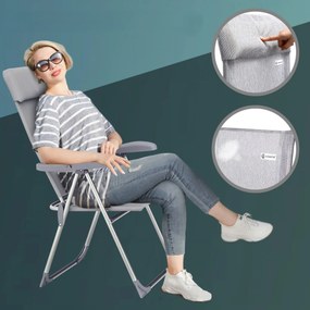 Deuba 4 darabos kempingszék szett - világosszürke