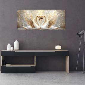 Kép - Arany hattyúk (120x50 cm)