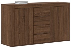 Oldalszekrény Barna tölgy Mérnöki fa 120 x 36 x 69 cm