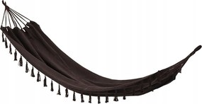 Függőágy Barna Egyszemélyes Kerti Teraszra Erkélyre Akasztható 200X100 CM