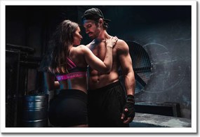 Poszterek keretben 60x40 Szerelem az edzőteremből Erő