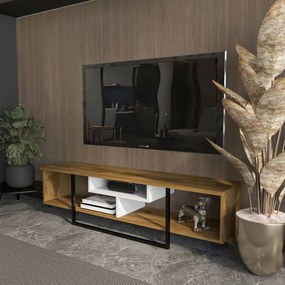 Asal TV-állvány, tölgy-fehér, 149,4 cm