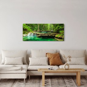 Kép - Zöld vízesés (120x50 cm)