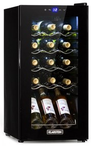 Klarstein Shiraz 15 Slim Uno, borhűtő, 44 liter, 135 W, 5 – 18 °C, érintőképernyős, fekete