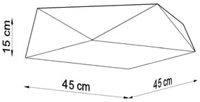 Mennyezeti lámpa HEXA 3xE27/60W/230V fehér