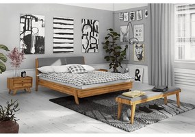 Tölgyfa pad világosszürke ülőrésszel Retro - The Beds