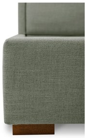 Szürke kárpitozott franciaágy ágyráccsal 160x200 cm Dreamer – Scandic