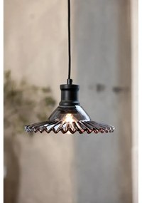 Fekete függőlámpa üveg búrával ø 21,5 cm Novia – Markslöjd