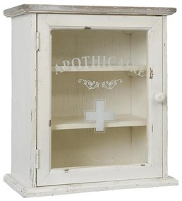 Vintage fürdőszobai gyógyszeres szekrény fehér