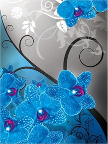 Fotótapéta Kék orchideák Elegancia és finomság 206x275 +ragasztó