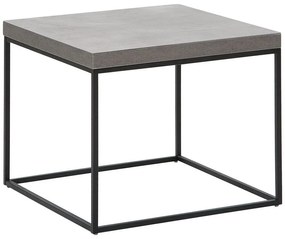 Fekete Lábas Beton Hatású Modern Kisasztal 60 x 60 x 50 cm DELANO Beliani
