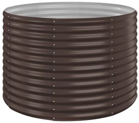 barna horganyzott acél kerti magaságyás 100x100x68 cm