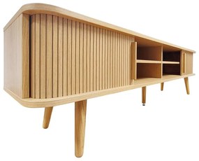 Natúr színű TV-állvány tölgyfa dekorral 178x50x40 cm Rove – Woodman