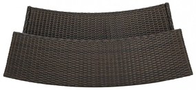 barna polyrattan kerti bárasztal 120 x 55 x 110 cm