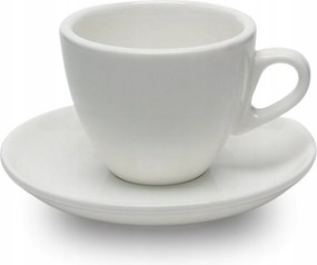 Eszpresszó csésze csészealjjal 75 ml Wilmax Fehér porcelán kávéscsésze