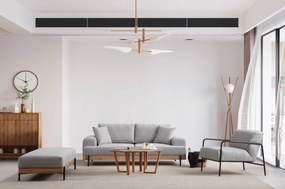 Puha Pad Eti Oak Pouffe - Szürke