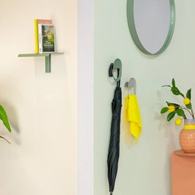 Zöldesszürke fém fali polc 28 cm Hola – Spinder Design