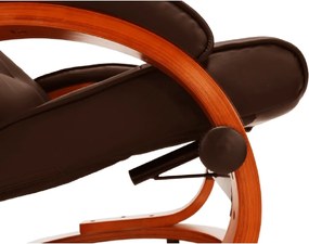 Relaxáló állítható fotel, sötétbarna, RYAN