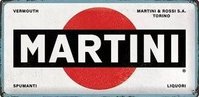Fém tábla Martini Logo White, (50 x 25 cm)