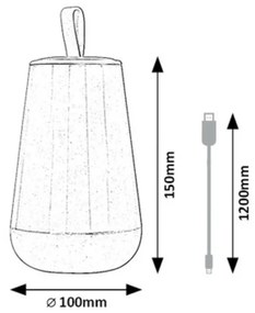 Rabalux Franco 76019 LED asztali lámpa