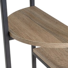Fekete-natúr színű polcos állvány tölgyfa dekorral 40x110 cm – Casa Selección