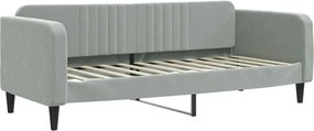 vidaXL világosszürke bársony kanapéágy keret 80 x 200 cm