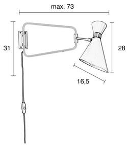 Shady fehér fali lámpa - Zuiver
