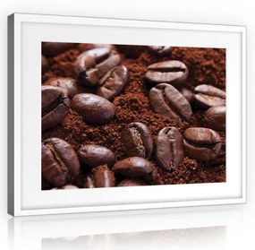 Vászonkép, Kávészemek, 100x75 cm méretben