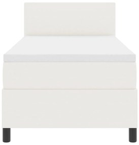 Box Spring Ágy matraccal Krém 80x200 cm Bordázott Szövet