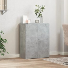 betonszürke szerelt fa irattartó szekrény 60 x 32 x 77,5 cm