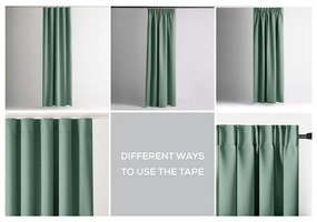 Világoszöld sötétítő termo függöny 140x270 cm Pleat – Restilo