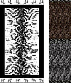 Afrika fehér zebra strandtörölköző