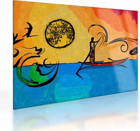 Egy ősi festmény képe (üvegen) (70x50 cm)