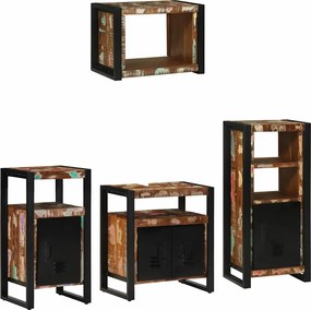Fürdőszoba bútor szett 4 pcs Szilárd Újrahasznosított Fa