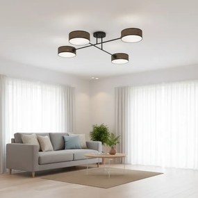 Felületre szerelhető csillár MAGA 4xE14/10W/230V barna