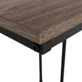 Konzolasztal, tölgy/fekete, KALA