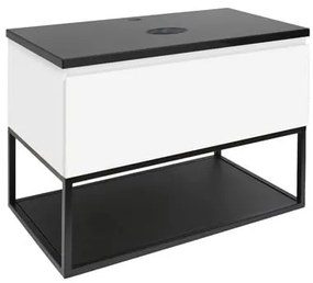 Fürdőszobaszekrény fedőlemezzel SAT B-Way 59x50x45 cm fehér fényes BWAY60WZF